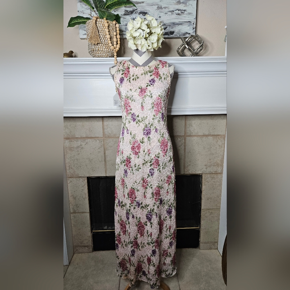 Ronni Nicole Pink Floral Maxi Dress 6